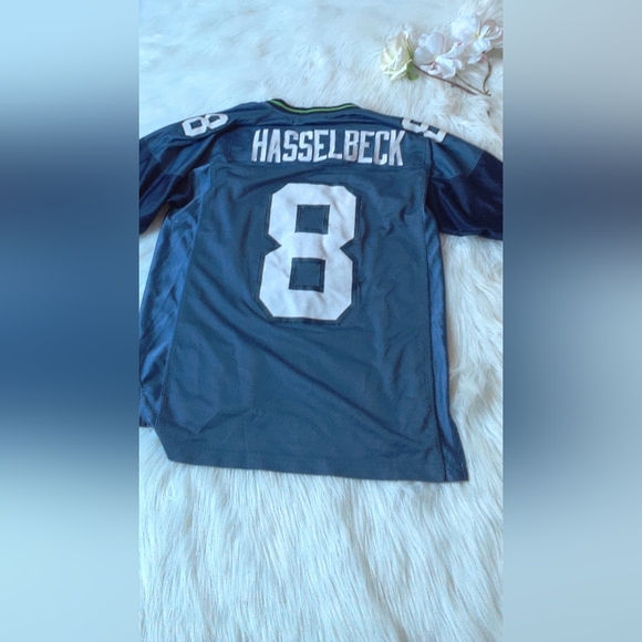 NFL Men's Navy Blue Black Hassel Beck Jersey Size M - Picture 6 of 6